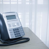 telephone on table work of room service business office